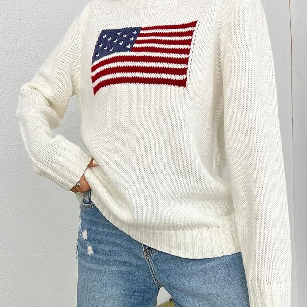 Flag Pattern Sweater ❤️ - Picture 8 of 8